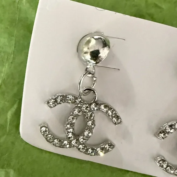 Chanel Silver Earrings - Picture 2 of 5